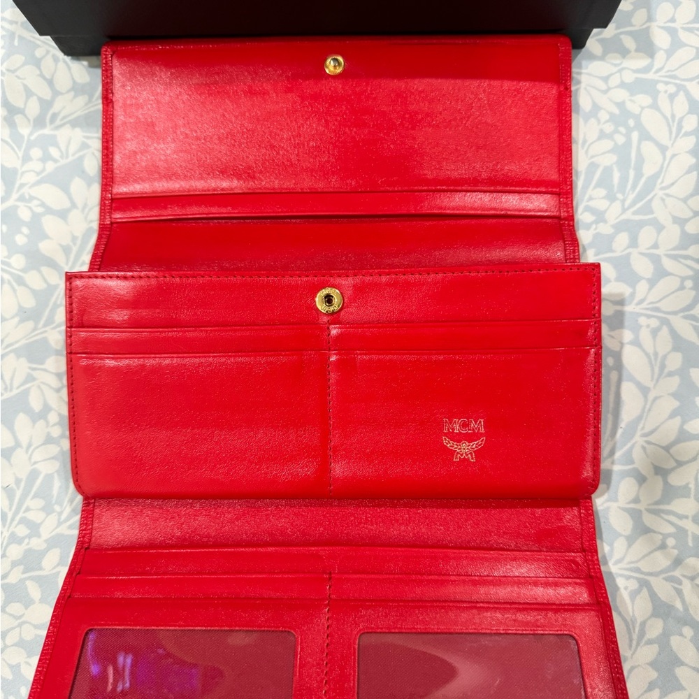 EUC MCM Leather Long Wallet with Charms, MCM Box Included - Picture 9 of 9